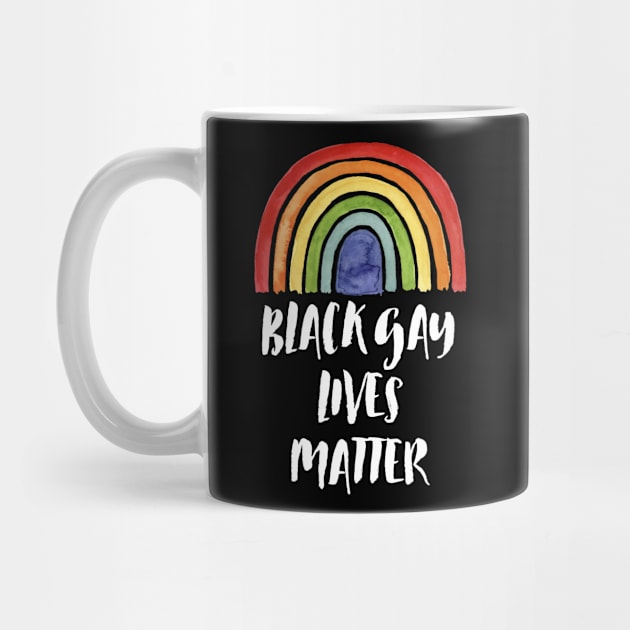 Black Gay Lives Matter LGBT Rainbow by kikiao